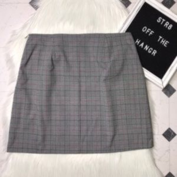 NWT Candie's gray plaid a-line mini skirt sz Small - Picture 2 of 4